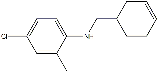 4-chloro-N-(cyclohex-3-en-1-ylmethyl)-2-methylaniline Struktur