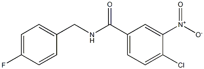 4-chloro-N-[(4-fluorophenyl)methyl]-3-nitrobenzamide Struktur