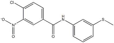 4-chloro-N-[3-(methylsulfanyl)phenyl]-3-nitrobenzamide Struktur