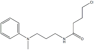 4-chloro-N-{3-[methyl(phenyl)amino]propyl}butanamide Struktur