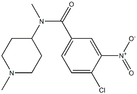 4-chloro-N-methyl-N-(1-methylpiperidin-4-yl)-3-nitrobenzamide Struktur