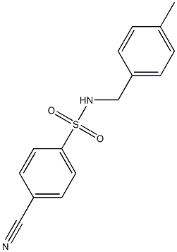 4-cyano-N-(4-methylbenzyl)benzenesulfonamide Struktur