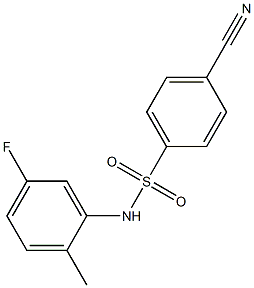 4-cyano-N-(5-fluoro-2-methylphenyl)benzenesulfonamide Struktur