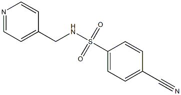 4-cyano-N-(pyridin-4-ylmethyl)benzene-1-sulfonamide Struktur