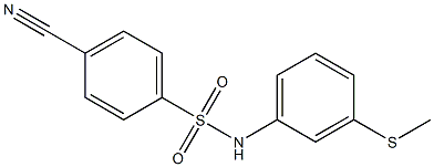 4-cyano-N-[3-(methylsulfanyl)phenyl]benzene-1-sulfonamide Struktur