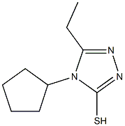 4-cyclopentyl-5-ethyl-4H-1,2,4-triazole-3-thiol Struktur