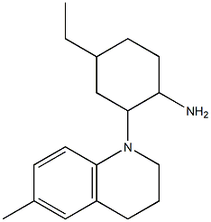 4-ethyl-2-(6-methyl-1,2,3,4-tetrahydroquinolin-1-yl)cyclohexan-1-amine Struktur