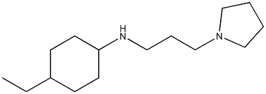 4-ethyl-N-[3-(pyrrolidin-1-yl)propyl]cyclohexan-1-amine Struktur