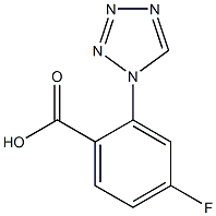 4-fluoro-2-(1H-tetrazol-1-yl)benzoic acid Struktur