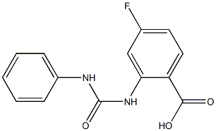 4-fluoro-2-[(phenylcarbamoyl)amino]benzoic acid Struktur