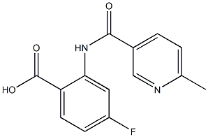 4-fluoro-2-{[(6-methylpyridin-3-yl)carbonyl]amino}benzoic acid Struktur