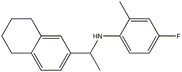 4-fluoro-2-methyl-N-[1-(5,6,7,8-tetrahydronaphthalen-2-yl)ethyl]aniline Struktur