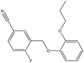 4-fluoro-3-(2-propoxyphenoxymethyl)benzonitrile Struktur