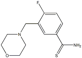 4-fluoro-3-(morpholin-4-ylmethyl)benzenecarbothioamide Struktur