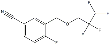 4-fluoro-3-[(2,2,3,3-tetrafluoropropoxy)methyl]benzonitrile Struktur