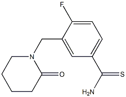 4-fluoro-3-[(2-oxopiperidin-1-yl)methyl]benzene-1-carbothioamide Struktur