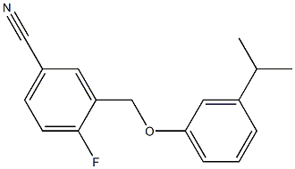 4-fluoro-3-[3-(propan-2-yl)phenoxymethyl]benzonitrile Struktur