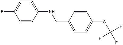 4-fluoro-N-({4-[(trifluoromethyl)sulfanyl]phenyl}methyl)aniline Struktur