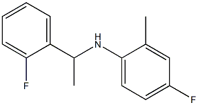 4-fluoro-N-[1-(2-fluorophenyl)ethyl]-2-methylaniline Struktur