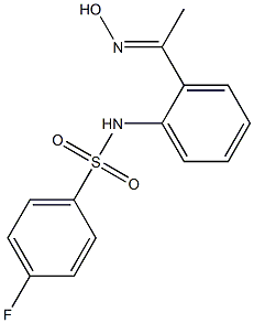 4-fluoro-N-{2-[1-(hydroxyimino)ethyl]phenyl}benzene-1-sulfonamide Struktur