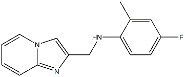 4-fluoro-N-{imidazo[1,2-a]pyridin-2-ylmethyl}-2-methylaniline Struktur