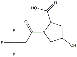 4-hydroxy-1-(3,3,3-trifluoropropanoyl)pyrrolidine-2-carboxylic acid Struktur