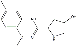 4-hydroxy-N-(2-methoxy-5-methylphenyl)pyrrolidine-2-carboxamide Struktur