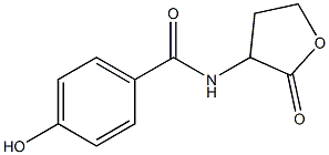 4-hydroxy-N-(2-oxooxolan-3-yl)benzamide Struktur