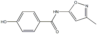 4-hydroxy-N-(3-methyl-1,2-oxazol-5-yl)benzamide Struktur