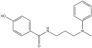 4-hydroxy-N-{3-[methyl(phenyl)amino]propyl}benzamide Struktur