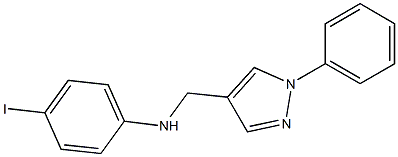 4-iodo-N-[(1-phenyl-1H-pyrazol-4-yl)methyl]aniline Struktur