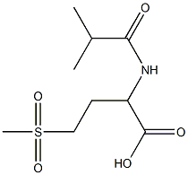 4-methanesulfonyl-2-(2-methylpropanamido)butanoic acid Struktur