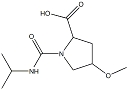 4-methoxy-1-(propan-2-ylcarbamoyl)pyrrolidine-2-carboxylic acid Struktur