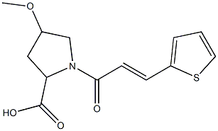 4-methoxy-1-[(2E)-3-thien-2-ylprop-2-enoyl]pyrrolidine-2-carboxylic acid Struktur