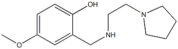 4-methoxy-2-({[2-(pyrrolidin-1-yl)ethyl]amino}methyl)phenol Struktur