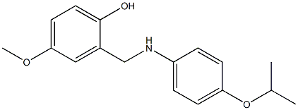 4-methoxy-2-({[4-(propan-2-yloxy)phenyl]amino}methyl)phenol Struktur