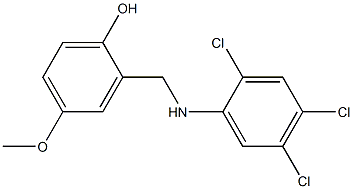 4-methoxy-2-{[(2,4,5-trichlorophenyl)amino]methyl}phenol Struktur