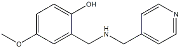 4-methoxy-2-{[(pyridin-4-ylmethyl)amino]methyl}phenol Struktur