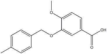 4-methoxy-3-[(4-methylphenyl)methoxy]benzoic acid Struktur