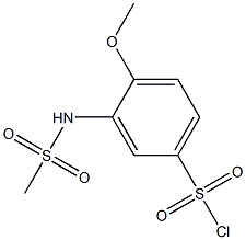 4-methoxy-3-[(methylsulfonyl)amino]benzenesulfonyl chloride Struktur