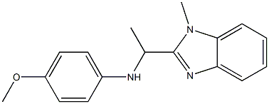 4-methoxy-N-[1-(1-methyl-1H-1,3-benzodiazol-2-yl)ethyl]aniline Struktur