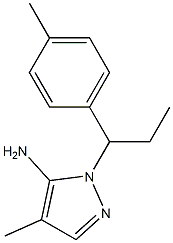 4-methyl-1-[1-(4-methylphenyl)propyl]-1H-pyrazol-5-amine Struktur