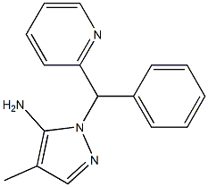 4-methyl-1-[phenyl(pyridin-2-yl)methyl]-1H-pyrazol-5-amine Struktur