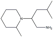 4-methyl-2-(2-methylpiperidin-1-yl)pentan-1-amine Struktur