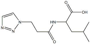 4-methyl-2-[3-(1H-1,2,3-triazol-1-yl)propanamido]pentanoic acid Struktur