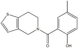 4-methyl-2-{4H,5H,6H,7H-thieno[3,2-c]pyridin-5-ylcarbonyl}phenol Struktur