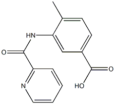 4-methyl-3-[(pyridin-2-ylcarbonyl)amino]benzoic acid Struktur