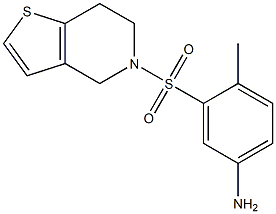 4-methyl-3-{4H,5H,6H,7H-thieno[3,2-c]pyridine-5-sulfonyl}aniline Struktur