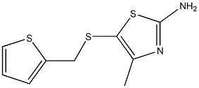 4-methyl-5-[(thien-2-ylmethyl)thio]-1,3-thiazol-2-amine Struktur