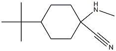 4-tert-butyl-1-(methylamino)cyclohexane-1-carbonitrile Struktur